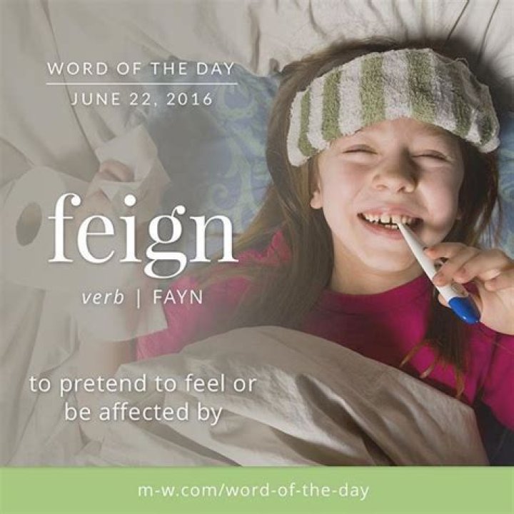 What does feigned mean